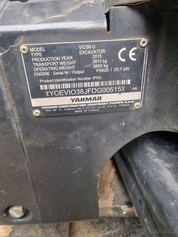 Mini-pelle Yanmar VIO38 - 4 godets – Image 6